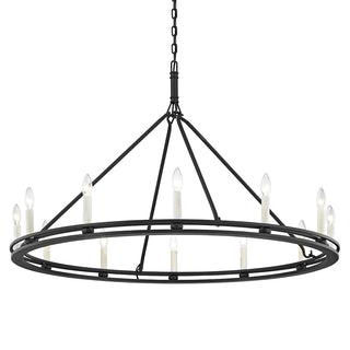 Buy textured-black Sutton Chandelier by Troy Lighting