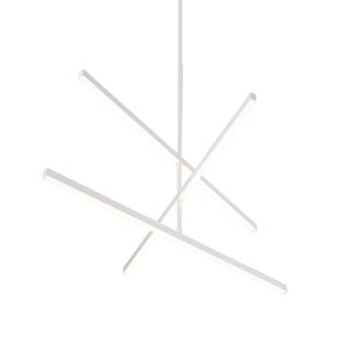 Buy white-with-white-acrylic-diffuser-glass-and-white-shade Vega Chandelier by Kuzco Lighting