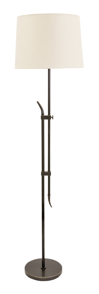 Buy oil-rubbed-bronze-with-white-linen-hardback-glass Windsor Floor Lamp by House of Troy