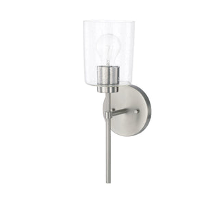Buy brushed-nickel-with-clear-seeded-4-25-x6-glass-and-clear-shade Greyson Wall Sconce by Capital Lighting
