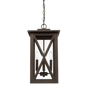 Buy oiled-bronze-with-clear-glass Avondale Hanging Lanterns by Capital Lighting