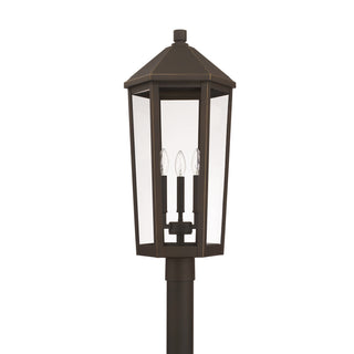 Buy oiled-bronze-with-clear-glass Ellsworth Post Lantern by Capital Lighting