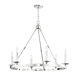Buy polished-nickel Allendale Outdoor (Damp) Chandelier by Hudson Valley