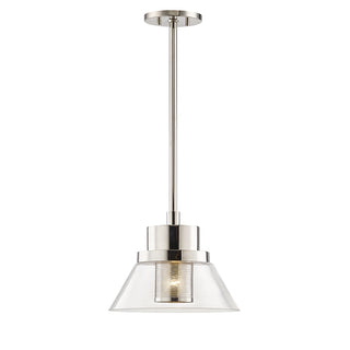 Buy polished-nickel-with-clear-glass-and-clear-shade Paoli Outdoor (Damp) Pendant by Hudson Valley