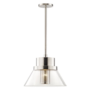 Buy polished-nickel-with-clear-glass Paoli Outdoor (Damp) Pendant by Hudson Valley