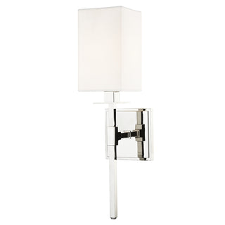 Buy polished-nickel-with-off-white-glass Taunton Outdoor (Damp) Sconce by Hudson Valley
