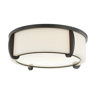 Buy old-bronze-with-opal-glossy-opal-matte-glass Talon Outdoor (Damp) Flush Mount Ceiling Light by Hudson Valley