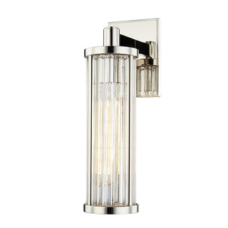 Buy polished-nickel-with-clear-glass Marley Outdoor (Damp) Sconce by Hudson Valley