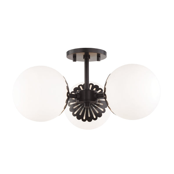 Paige Outdoor (Damp) Semi-Flush Mount Ceiling Light by Mitzi