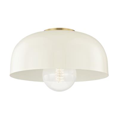 Showroom Display // One Light Flush Mount in Aged Brass by Mitzi from the Avery collection.