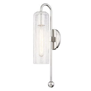 Buy polished-nickel-with-clear-crackle-glass Skye Outdoor (Damp) Sconce by Mitzi