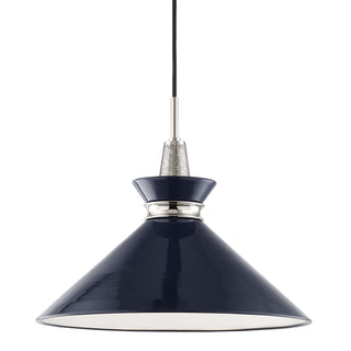 Buy polished-nickel-navy Kiki Outdoor (Damp) Pendant by Mitzi