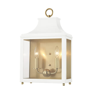 Buy aged-brass-soft-off-white Leigh Outdoor (Damp) Sconce by Mitzi
