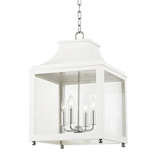 Buy polished-nickel-white Leigh Outdoor (Damp) Lantern by Mitzi
