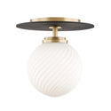 Ellis Outdoor (Damp) Semi Flush Mount Ceiling Light by Mitzi