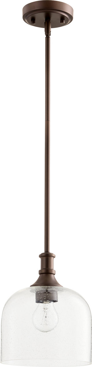 Buy oiled-bronze-w-clear-seeded Richmond Outdoor (Damp) Pendant by Quorum