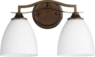 Buy oiled-bronze-with-satin-opal-glass Jardin Vanity by Quorum