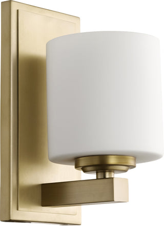 Buy aged-brass Cylinder Lighting Series Outdoor (Damp) Sconce by Quorum