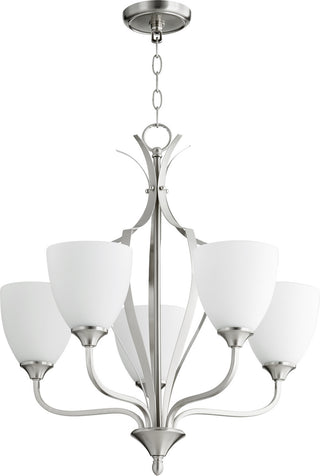 Buy satin-nickel Jardin Chandelier by Quorum