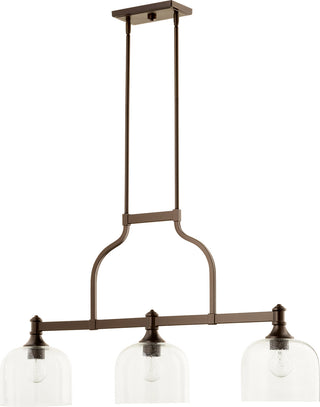 Buy oiled-bronze-clear-seeded-with-clear-seeded-glass-and-clear-shade Richmond Outdoor (Damp) Pendant by Quorum