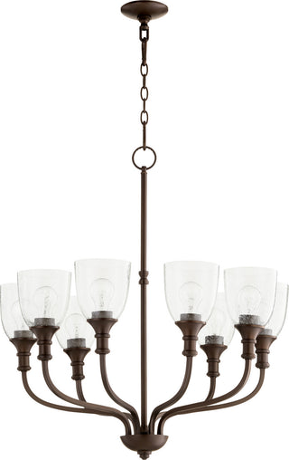 Buy oiled-bronze-w-clear-seeded Richmond Chandelier by Quorum