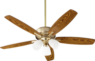 Buy aged-brass-finish-with-dark-oak-and-reversible-walnut-blades Breeze Ceiling Fan by Quorum