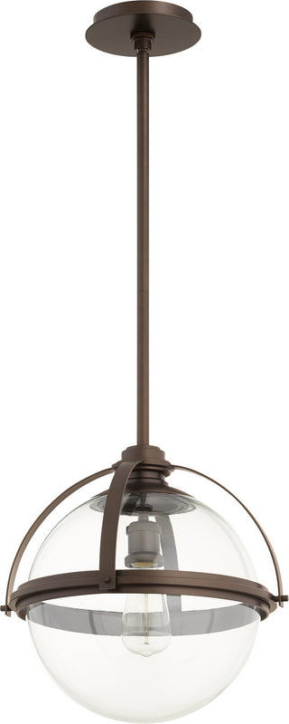 Buy oiled-bronze Meridian Globe Pendants Outdoor (Damp) Pendant by Quorum