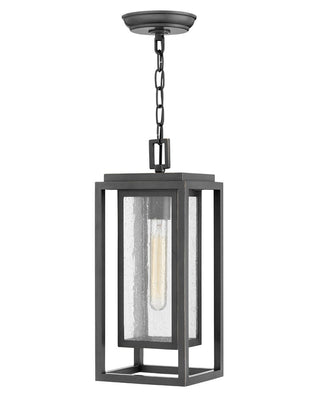 Buy oil-rubbed-bronze-with-clear-seedy-glass Republic Outdoor (Damp) Hanging Lantern by Hinkley