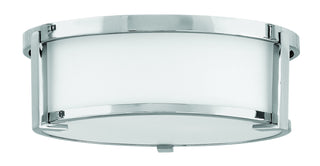 Buy chrome-with-etched-opal-glass Lowell Outdoor (Damp) Flush Mount Ceiling Light by Hinkley