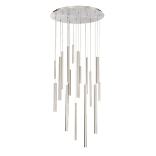 Buy satin-nickel-with-satin-nickel-glass-and-metal-shade Santana Chandelier by Eurofase