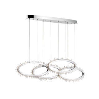 Buy chrome-with-clear-glass Scoppia Chandelier by Eurofase