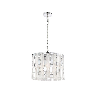 Buy chrome-with-clear-glass-and-multicolor-shade Viviana Chandelier by Eurofase