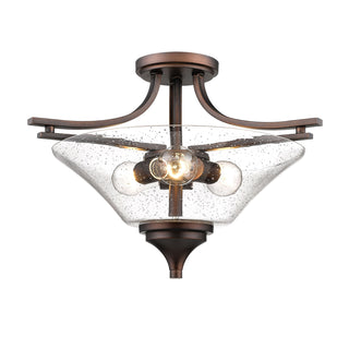 Buy rubbed-bronze Natalie Flush Mount Ceiling Light by Millennium