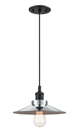Buy black-with-chrome-with-white-interior-glass Bulstrode&#39;S Workshop Outdoor (Damp) Pendant by Matteo Lighting