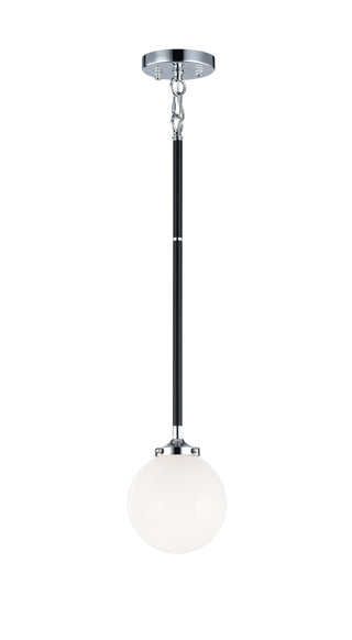 Buy black-chrome-and-white-shade Particles Pendant by Matteo Lighting