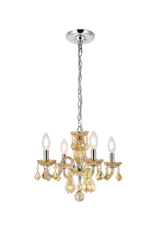 Buy golden-teak Rococo Pendant by Elegant Lighting
