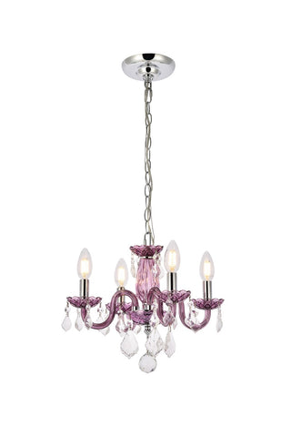 Buy purple-and-purple-shade Rococo Pendant by Elegant Lighting