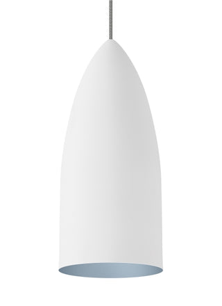 Buy satin-nickel-with-rubberized-white-blue-glass Signal Pendant by Visual Comfort Modern