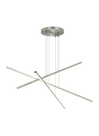 Buy satin-nickel Essence Trio Outdoor (Damp) Chandelier by Visual Comfort Modern