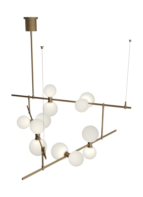 ModernRail Outdoor (Damp) Chandelier by Visual Comfort Modern