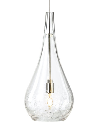 Buy satin-nickel-with-clear-glass Seguro Pendant by Visual Comfort Modern