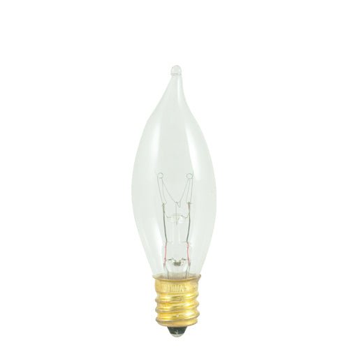 Flame Tip 10 Watt E12 CA7 130V Incandescent 2700k Light Bulb by Bulbrite