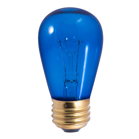 Light Bulb from the Indicator, Collection in Transparent Blue Finish by Bulbrite