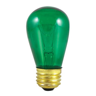 Light Bulb from the Indicator, Collection in Transparent Green Finish by Bulbrite