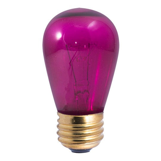 Light Bulb from the Indicator, Collection in Transparent Pink Finish by Bulbrite