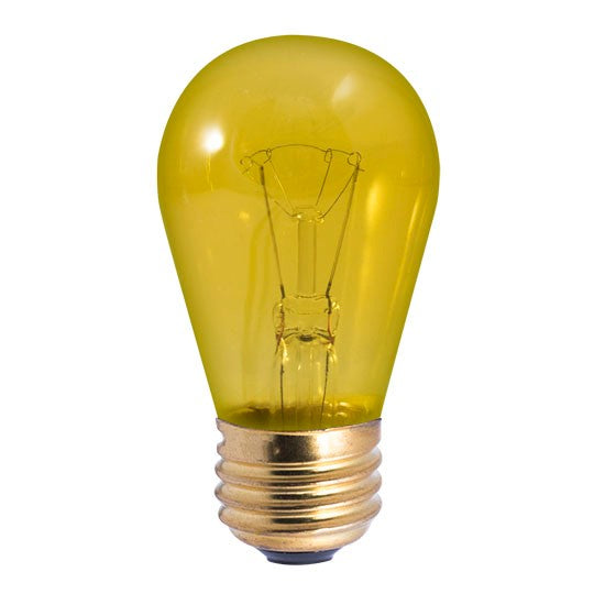 Light Bulb from the Indicator, Collection in Transparent Yellow Finish by Bulbrite