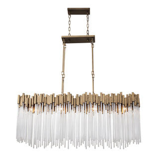 Buy havana-gold-with-clear-fluted-glass-glass-and-clear-textured-shade Matrix Pendant by Varaluz
