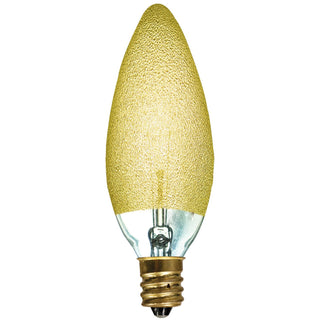 Light Bulb from the Crystal Collection in Amber Ice Finish by Bulbrite