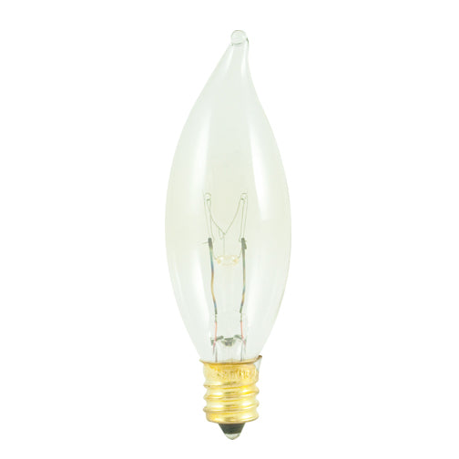 Flame Tip 25 Watt E12 CA8 120V Incandescent 2700k Light Bulb by Bulbrite