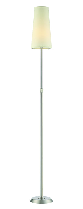 Buy satin-nickel-and-white-shade Attendorn Floor Lamp by Arnsberg